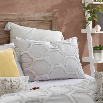 Peri Home 3pc Full/Queen Clipped Honeycomb Comforter Set Light Gray 3 Peri Home 3pc Full/Queen Clipped Honeycomb Comforter Set Light Gray - Image 3
