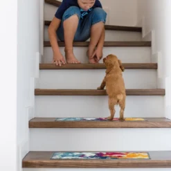 World Rug Gallery Modern Abstract Non-Slip Stair Treads -Bedding Discounts GUEST 79961b7a 44a9 4ded 8c13 11dc9f8e5b33