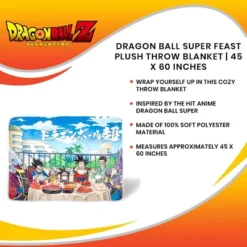 Just Funky Dragon Ball Super Feast Plush Throw Blanket | 45 X 60 Inches -Bedding Discounts GUEST 799caf36 a2ac 43e3 b319 453932ea7ff0