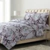 Emilia Tree Printed Flannel Oversized Duvet Cover Set - Azores Home
