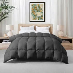 Hyleory Gray King All Season Warmth Down Comforter, Baffle Box Craft, Fluffy Soft & Warm -Bedding Discounts GUEST 79dd03ac 6ae8 4a92 8b37 3dad32ce34f3
