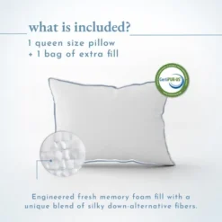 Luxury Bed Pillow, Adjustable 3-Chamber, Medium-Firm, Cooling, Down-Alt Around With Memory Foam - By California Design Den 12 Luxury Bed Pillow, Adjustable 3-Chamber, Medium-Firm, Cooling, Down-Alt Around With Memory Foam - By California Design Den -Bedding Discounts GUEST 7ad6009d f3ee 4353 9c25 778429ce0031
