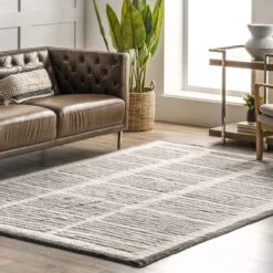 NuLOOM Tayshia Machine Washable Wool Modern Striped Area Rug