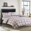 Eddie Bauer Portage Bay Plaid Comforter And Sham Set Silver