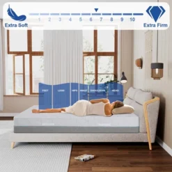 Dyonery 12"/14"Memory Foam Mattress With Ice Silk Cover, Cooling Green Tea Gel Bed Mattress In Box,Bamboo Firm/Extra Firm Mattress For Pressure Relief -Bedding Discounts GUEST 7ff8cb99 8812 49f6 83dd 4b62b4fc400b