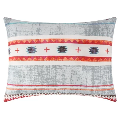 Kiva Western Boho Quilted Pillow Sham Stone By Greenland Home Fashions 2 Kiva Western Boho Quilted Pillow Sham Stone By Greenland Home Fashions - Image 2
