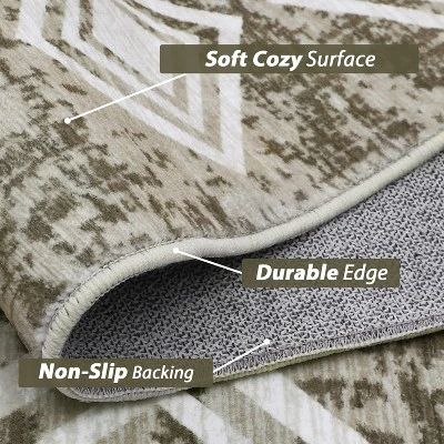 Washable Runner Rug - Non-Slip Hallway & Kitchen Rug - Modern Farmhouse Entryway Runner - Low Pile Bedroom Rug 4 Washable Runner Rug - Non-Slip Hallway & Kitchen Rug - Modern Farmhouse Entryway Runner - Low Pile Bedroom Rug - Image 4