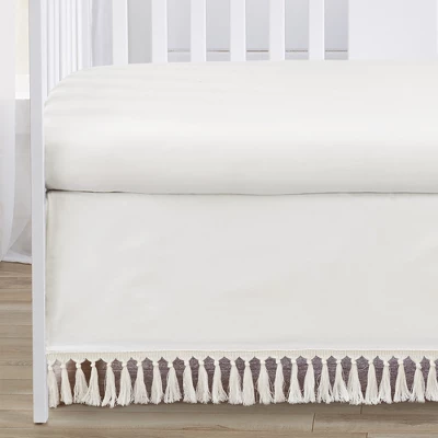 Sweet Jojo Designs Boy Or Girl Gender Neutral Unisex Baby Crib Bed Skirt Bohemian Fringe Ivory 2 Sweet Jojo Designs Boy Or Girl Gender Neutral Unisex Baby Crib Bed Skirt Bohemian Fringe Ivory - Image 2