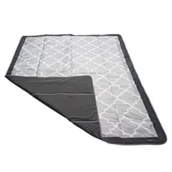 JJ Cole Outdoor Toddler Blanket - Water-Resistant Outdoor Blanket With Adjustable Bag Strap - Stone Arbor - 58" X 84"