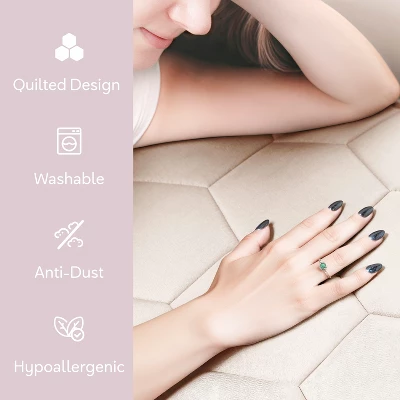 Nestl 100% Waterproof Quilted Mattress Pad Cover, Hypoallergenic Fitted Mattress Protectors, Upto 21-Inch Deep Pocket Fitted Mattress Cover 3 Nestl 100% Waterproof Quilted Mattress Pad Cover, Hypoallergenic Fitted Mattress Protectors, Upto 21-Inch Deep Pocket Fitted Mattress Cover - Image 3