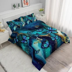 Boersma 3D Blue Butterflies Comforter Set Golden Full Comforter Set Set 1 Quilt And 2 Pillowcases All Season 9 Boersma 3D Blue Butterflies Comforter Set Golden Full Comforter Set Set 1 Quilt And 2 Pillowcases All Season -Bedding Discounts GUEST 829f3794 a72c 41cf ad32 731e26044875