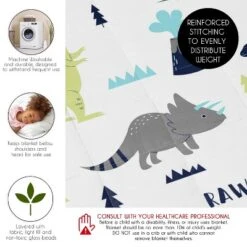 Sweet Jojo Designs Boy Toddler Weighted Blanket 5lbs. For Kids Mod Dinosaur Blue And Green -Bedding Discounts GUEST 839df52b 0103 40ae ae3b 2cd571d050ff