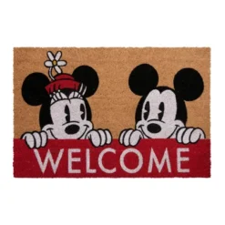 Mickey Mouse 2pk Hi And Welcome Coir Door Mats -Bedding Discounts GUEST 8521f15d 5b51 49af a76d b393e7416f9b