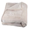 Lavish Home Faux Fur 91x81 Washable Blanket, Beige