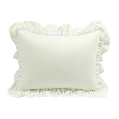 2pc Twin/XL Ella Shabby Chic Ruffle Lace Kids' Comforters Ivory - Lush Décor: Twin XL Kids Bedding, OEKO-TEX Certified 3 2pc Twin/XL Ella Shabby Chic Ruffle Lace Kids' Comforters Ivory - Lush Décor: Twin XL Kids Bedding, OEKO-TEX Certified - Image 3