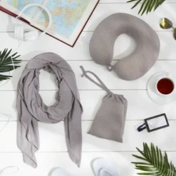 Bucky Memory Foam Neck Pillow - Taupe Stripe -Bedding Discounts GUEST 876e3740 7170 4631 83bb dcfc362bbccf