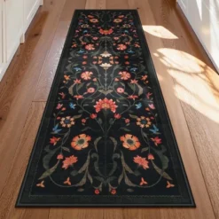 BAGOKIE Boho Floral Kitchen Runner Rug Soft Low-Pile Carpet Runners For Hallways EntryWay -Bedding Discounts GUEST 87bb121d ac2d 4749 b38e b807929d3644