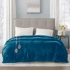 King Plush Electric Bed Blanket Teal - Beautyrest