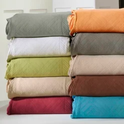 Geometric Textured Jacquard Matelass Cotton 3-Piece Bedspread Set By Blue Nile Mills -Bedding Discounts GUEST 8b454f7a f78f 43b3 8782 31b7fb5981c2