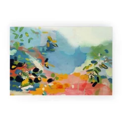 Lunetricotee Garden With Sea View And Olive Tree Looped Vinyl Welcome Mat - Society6 -Bedding Discounts GUEST 8b496364 cab5 43c6 9c83 bc9825362c34
