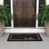 MDesign Welcome Doormat With Natural Fibers Decorative Script