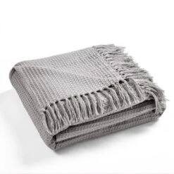 Full Queen Waffle Cotton Knit Throw Blanket - Lush Décor -Bedding Discounts GUEST 8ca7ea40 31cb 4118 b9a9 07aeaa785fae
