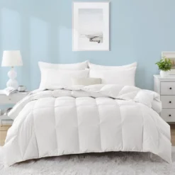 Peace Nest All Season White Down Comforter With Ultra Soft Down Proof Fabric, King