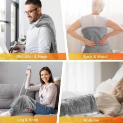 Massaging Weighted Heating Pads For Back, Electric Heating Pad With Massaging Vibrations, Auto Shut Off, 12 Settings- 3 Heat, 9 Massage, 20" X 24" -Bedding Discounts GUEST 8d53c04b 75b5 4184 bf38 b712db787353