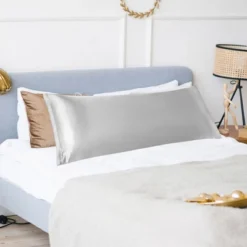 PiccoCasa Satin Zipper Closure Silky Satin Body Pillowcases 1 PC