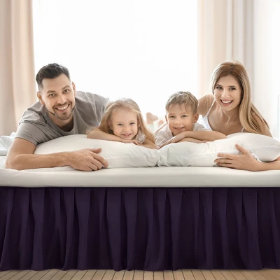 1 Piece Polyester Ruffled Durable Solid Bed Skirt With 16" Drop - PiccoCasa 2 1 Piece Polyester Ruffled Durable Solid Bed Skirt With 16" Drop - PiccoCasa - Image 2