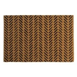 Fishbone Indoor/Outdoor Coir Doormat Black/Natural - Entryways -Bedding Discounts GUEST 8ea42d33 103c 46f9 b2b8 d8e0232f749f