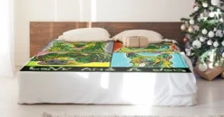 Dawhud Direct 50" X 60" Colorful Dean Russo Dog Squad Fleece Throw Blanket For Women, Men And Kids