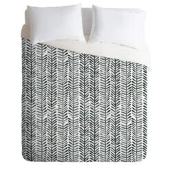 Black & White Dash And Ash Herring Duvet Cover - Deny Designs -Bedding Discounts GUEST 8f933959 61cb 4cd9 adcc ac3f8d994644