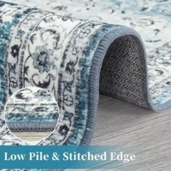 Vintage Floral Washable Runner Rug - Non-Slip Stain Resistant Kitchen & Bathroom Rug For Entrance, Laundry, Hallway, Bedroom -Bedding Discounts GUEST 91a7d61d 88e6 4e7d b7ae 674283252224