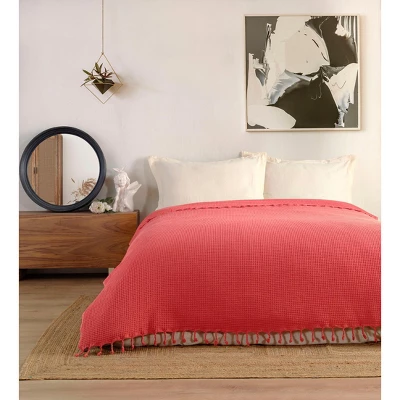 Kafthan Textile Muslin Plain Cotton Twin Coverlet 2 Kafthan Textile Muslin Plain Cotton Twin Coverlet - Image 2