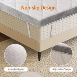 Dyonery 3 Inch Extra Firm Mattress Topper For Pain Relieving Extra Support High-Density Foam Mattress Pad With Removable Cover,No Smell,CertiPUR-US -Bedding Discounts GUEST 93155379 7118 4d1b 8bda 94fc301aca38