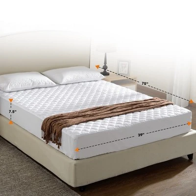 Cheer Collection Quilted Mattress Pad With 15" Deep Fitted Skirt 2 Cheer Collection Quilted Mattress Pad With 15" Deep Fitted Skirt - Image 2