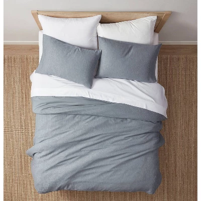 Blue Loom 3pc Vivie Solid Stone Washed Duvet Cover Bedding Set 2 Blue Loom 3pc Vivie Solid Stone Washed Duvet Cover Bedding Set - Image 2