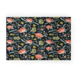 Heather Dutton Poppy Meadow Midnight Looped Vinyl Welcome Mat - Society6 -Bedding Discounts GUEST 965550de 0e02 4a5d a971 2ead8b2823c3