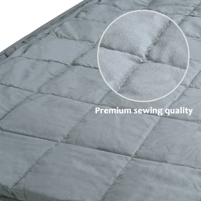 Catalonia Cotton Weighted Blanket, 15 LBS 60"x80" Full Size, Premium Heavy Blanket, Breathable Comfortable Comforter With Glass Beads For Good Sleep 3 Catalonia Cotton Weighted Blanket, 15 LBS 60"x80" Full Size, Premium Heavy Blanket, Breathable Comfortable Comforter With Glass Beads For Good Sleep - Image 3
