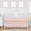 Sweet Jojo Designs Girl Baby Crib Bed Skirt Bohemian Collection Solid Blush Pink