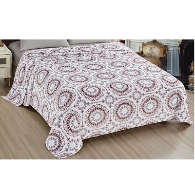 Plazatex Luxurious Ultra Soft Lightweight Yesenia Printed Bed Blanket Floral 1 Plazatex Luxurious Ultra Soft Lightweight Yesenia Printed Bed Blanket Floral