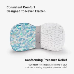 Bedgear Cooling Knee Medium Pillow: Memory Foam & Polyester Fiber, Moisture-Wicking, Machine Washable Cover -Bedding Discounts GUEST 988197a3 a400 455a b518 19141164f4a1
