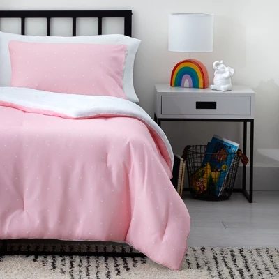 Gulches Pink Polka Dot Summer Quilt - California King, Reversible Microfiber Comforter 1 Gulches Pink Polka Dot Summer Quilt - California King, Reversible Microfiber Comforter