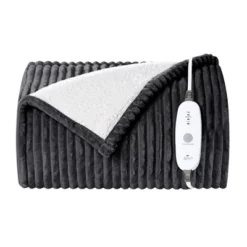 Hyleory Electric Fleece And Flannel Heated Throw Blanket With Two Size