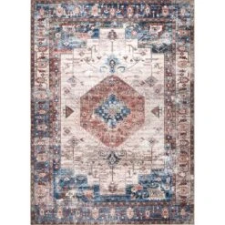 NuLOOM Eliza Machine Washable Traditional Medallion Area Rug -Bedding Discounts GUEST 9a201ce3 61e5 42aa 8b26 8cd10c50cecd
