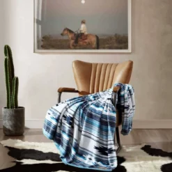 Wrangler 50"x70" Coyote Sands Throw Blanket Blue