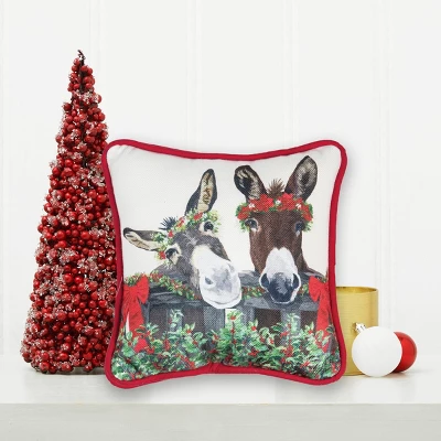 C&F Home 8" X 8" Christmas Donkey Petite Printed Throw Pillow 4 C&F Home 8" X 8" Christmas Donkey Petite Printed Throw Pillow - Image 4