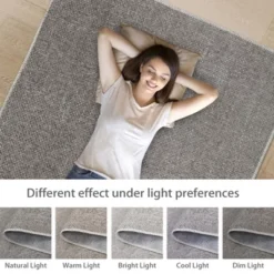 Machine Washable Area Rug 5x7 For Living Room Modern Minimalist Solid Carpet Non-Slip Low Pile Contemporary -Bedding Discounts GUEST 9eeac21a 0605 4a3e b2f3 59aa80bf4756