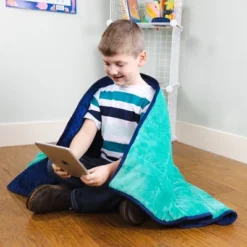 Bouncy Bands 7lb Weighted Sensory Blanket - Blue & Green -Bedding Discounts GUEST 9f1b3429 a835 4d20 8a30 f78c306c63a8